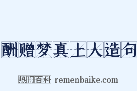 酬赠梦真上人造句是什么意思的图片